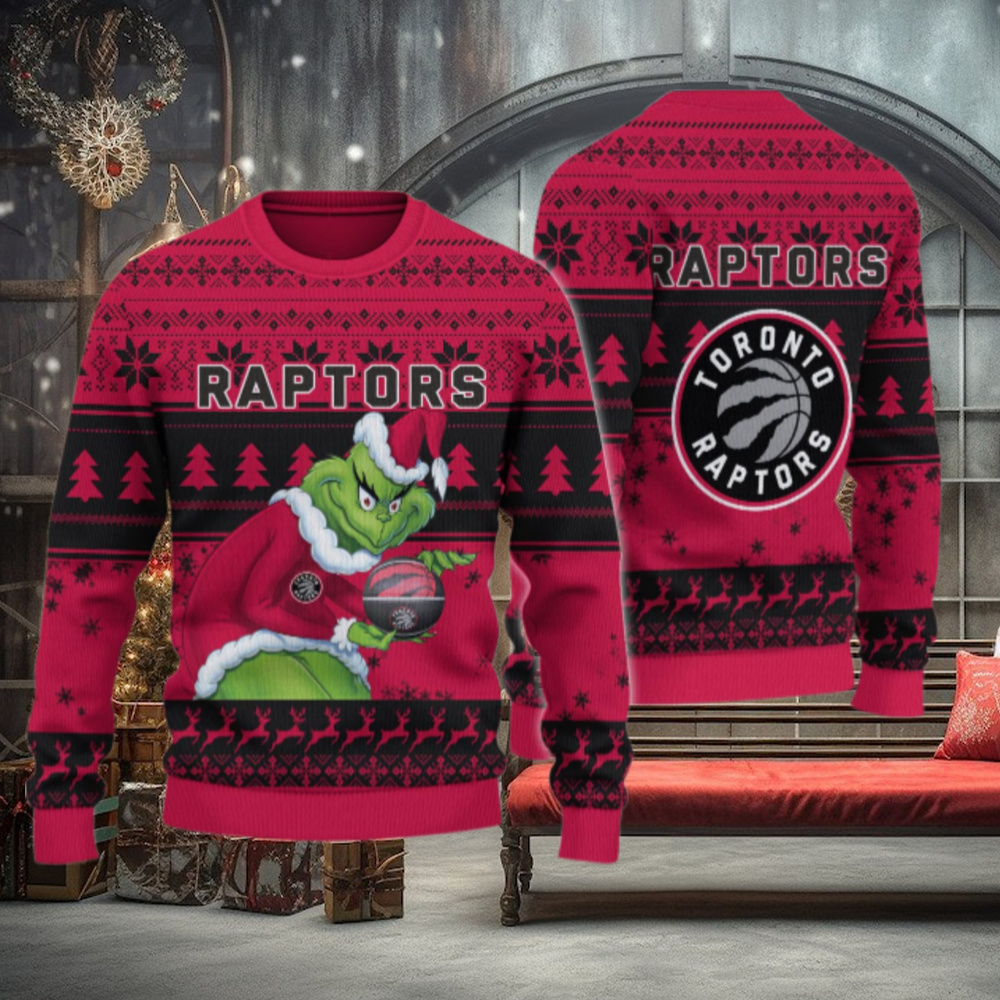 Toronto Raptors Grinch Christmas Ugly Sweater Toronto Raptors Grinch Christmas Ugly Sweater