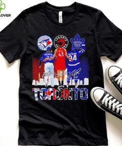 Toronto city Toronto Blue Jays Vladimir Guerrero Jr. Toronto Raptors Pascal Siakam Toronto Maple Leafs Auston Matthews signatures logo hoodie, sweater, longsleeve, shirt v-neck, t-shirt