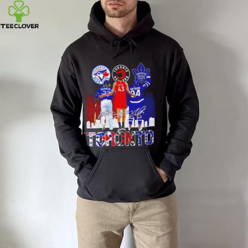 Toronto city Toronto Blue Jays Vladimir Guerrero Jr. Toronto Raptors Pascal Siakam Toronto Maple Leafs Auston Matthews signatures logo hoodie, sweater, longsleeve, shirt v-neck, t-shirt