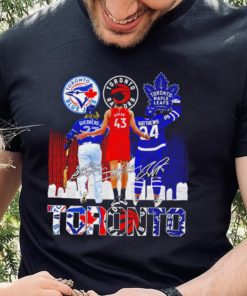 Toronto city Toronto Blue Jays Vladimir Guerrero Jr. Toronto Raptors Pascal Siakam Toronto Maple Leafs Auston Matthews signatures logo hoodie, sweater, longsleeve, shirt v-neck, t-shirt