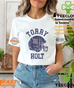 Torry Holt St. Louis Helmet Font Shirt