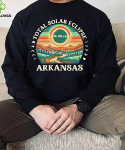 Total Solar Eclipse Arkansas 2024 retro shirt