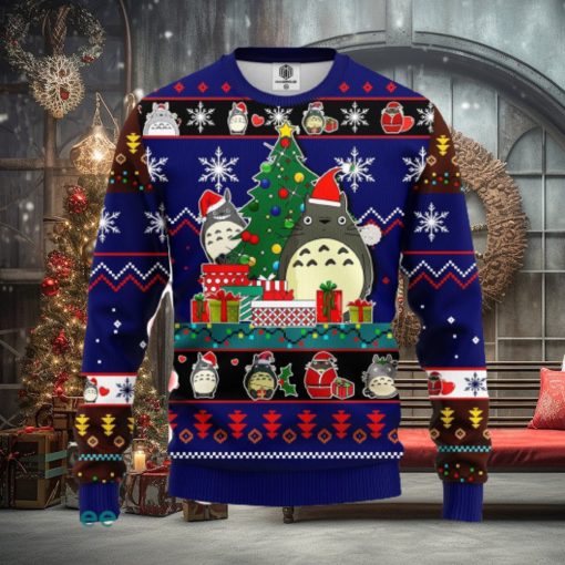 Totoro Ghibli Noel Blue 1 Amazing Gift Ugly Christmas 3D Sweater Christmas Gift For Men And Women