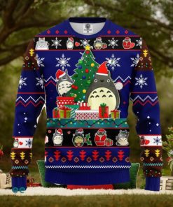 Totoro Ghibli Noel Blue 1 Amazing Gift Ugly Christmas 3D Sweater Christmas Gift For Men And Women