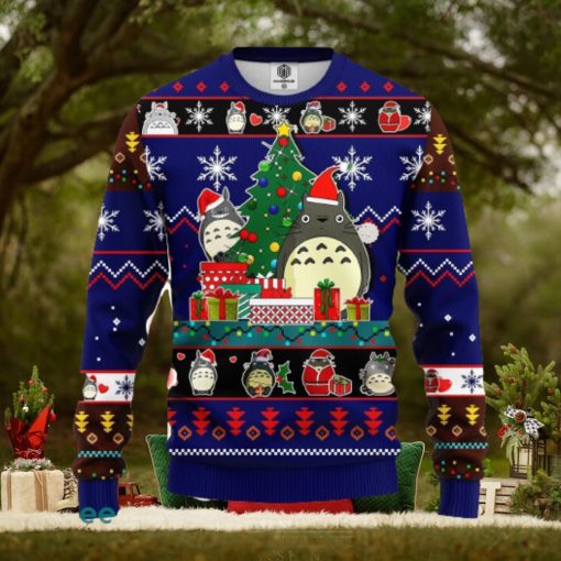 Totoro Ghibli Noel Blue 1 Amazing Gift Ugly Christmas 3D Sweater Christmas Gift For Men And Women