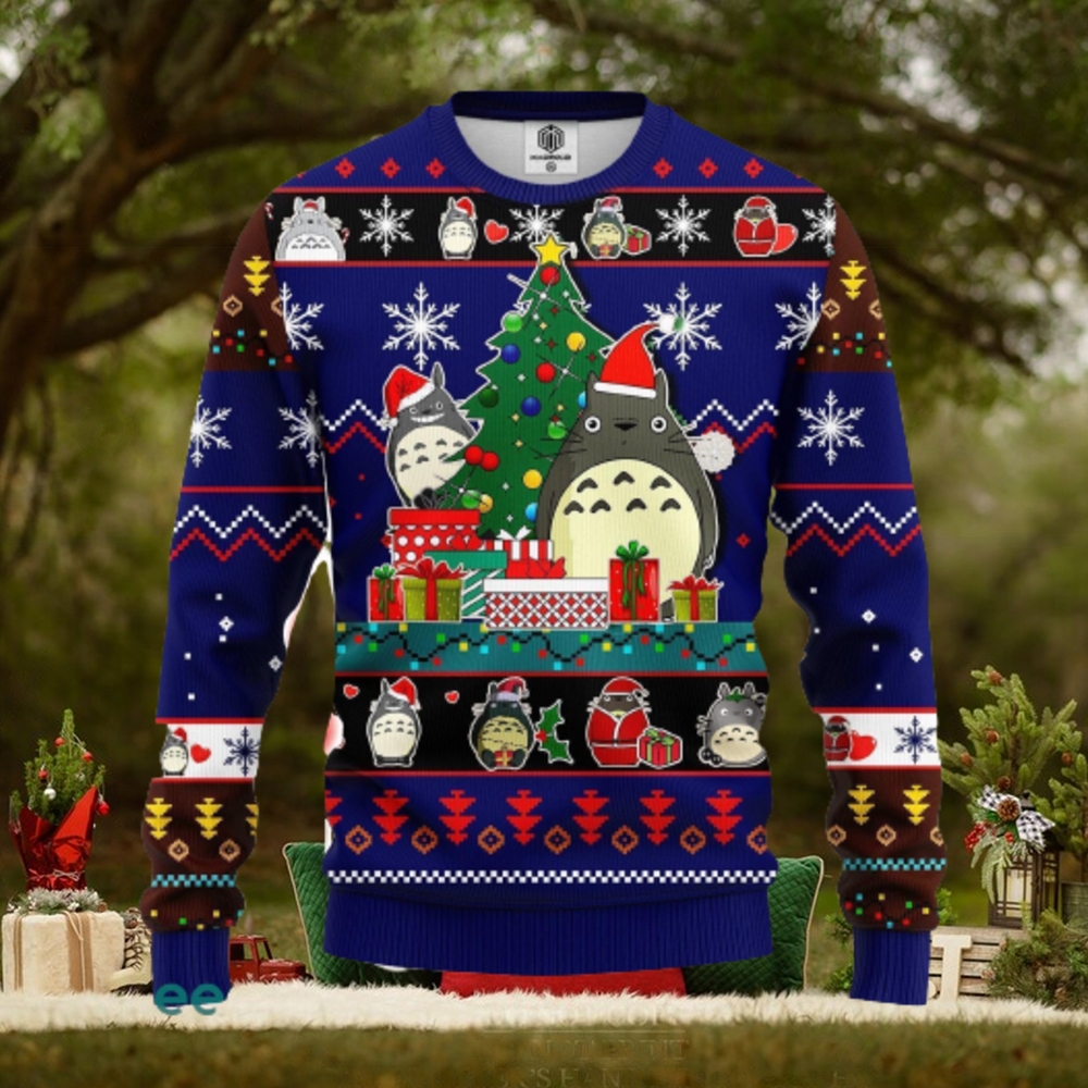 Totoro Ghibli Noel Blue 1 Amazing Gift Ugly Christmas 3D Sweater Christmas Gift For Men And Women Totoro Ghibli Noel Blue 1 Amazing Gift Ugly Christmas 3D Sweater Christmas Gift For Men And Women