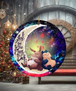 Totoro Ghibli Snorlax Pokemon Love You To The Moon And BackPersonalized 2023 Holiday Merry Christmas Decorations Ornament