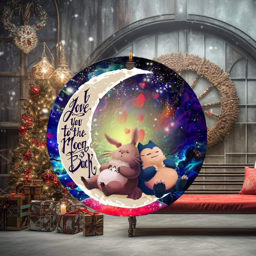 Totoro Ghibli Snorlax Pokemon Love You To The Moon And BackPersonalized 2023 Holiday Merry Christmas Decorations Ornament Totoro Ghibli Snorlax Pokemon Love You To The Moon And BackPersonalized 2023 Holiday Merry Christmas Decorations Ornament