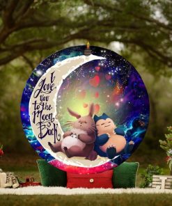 Totoro Ghibli Snorlax Pokemon Love You To The Moon And BackPersonalized 2023 Holiday Merry Christmas Decorations Ornament