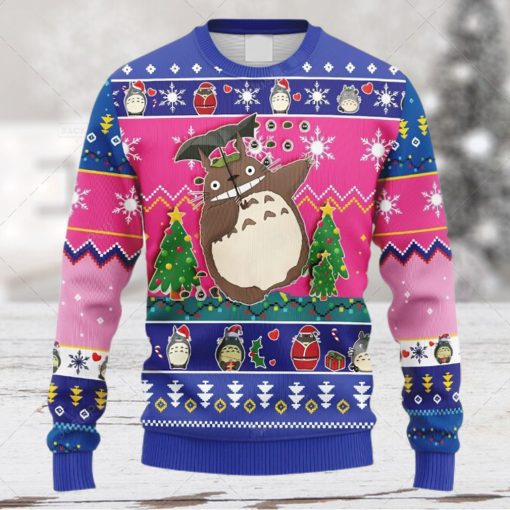 Totoro Ghibli Studio Lover Gift Christmas Ugly Wool Knitted Sweater