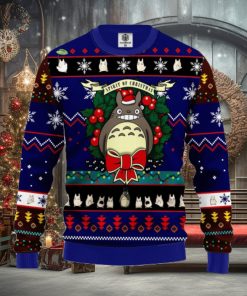 Totoro Ugly Christmas Sweater Blue Ideas For Men Women
