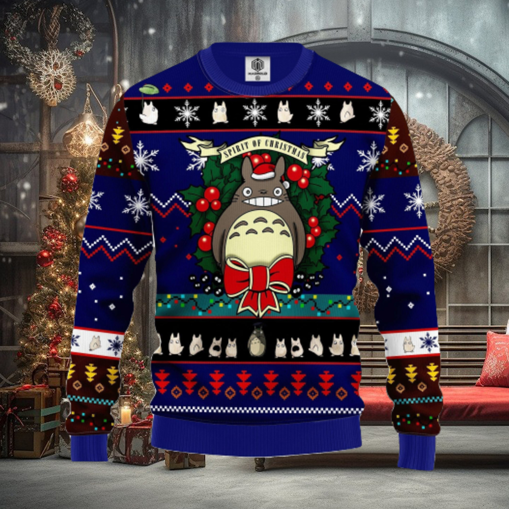 Totoro Ugly Christmas Sweater Blue Ideas For Men Women Totoro Ugly Christmas Sweater Blue Ideas For Men Women