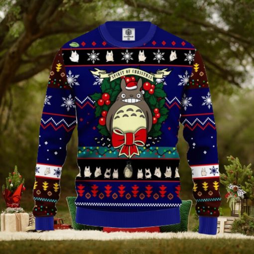 Totoro Ugly Christmas Sweater Blue Ideas For Men Women
