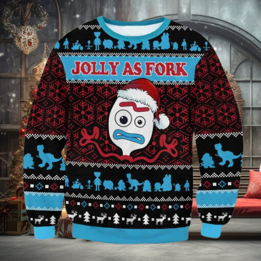 Toy Story Jolly As Fork Ugly Christmas Sweater