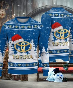 Toyota Blue Logo Wearing Santa Hat Christmas Gift Ugly Christmas Sweater Christmas Gift Ideas 1 Toyota Blue Logo Wearing Santa Hat Christmas Gift Ugly Christmas Sweater Christmas Gift Ideas