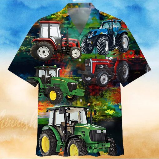 Tractor Green Nice Design Unisex Hawaiian Shirt