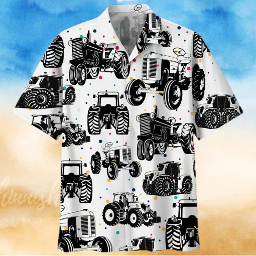 Tractor White Amazing Design Unisex Hawaiian Shirt
