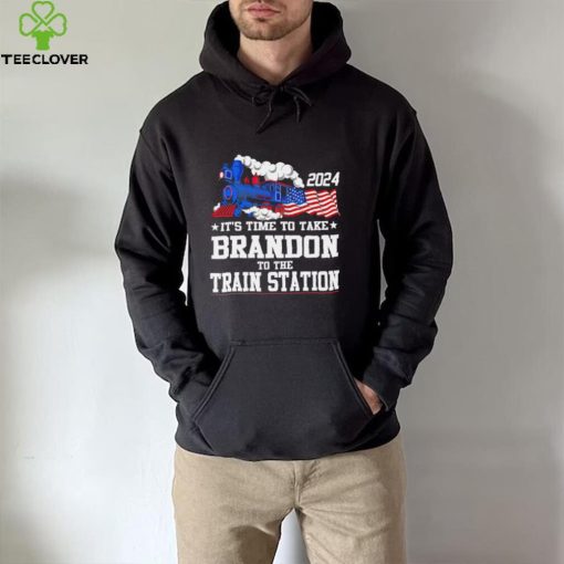 Train it’s time to take Brandon to the train station 2024 American flag shirt