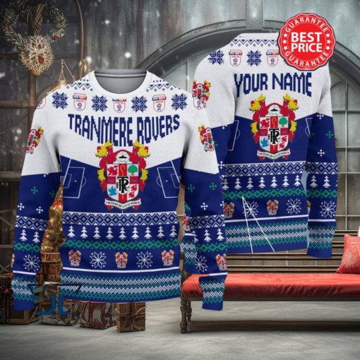 Tranmere Rovers EFL Logo Custom Name Ugly Sweater