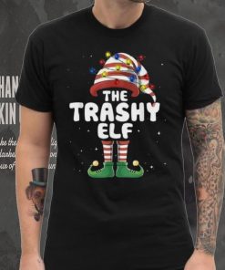 Trashy Elf Lights Matching Family Christmas Group Pajamas Shirt
