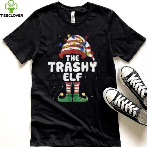 Trashy Elf Lights Matching Family Christmas Group Pajamas Shirt