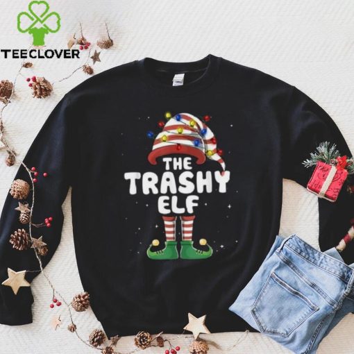 Trashy Elf Lights Matching Family Christmas Group Pajamas Shirt