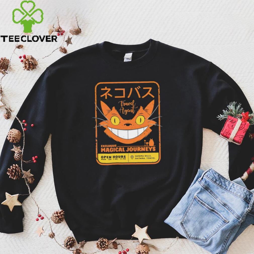 Travel agent for exclusive magical journeys Nekobasu aka Catbus from My Neighbor Totoro shirt Travel agent for exclusive magical journeys Nekobasu aka Catbus from My Neighbor Totoro shirt