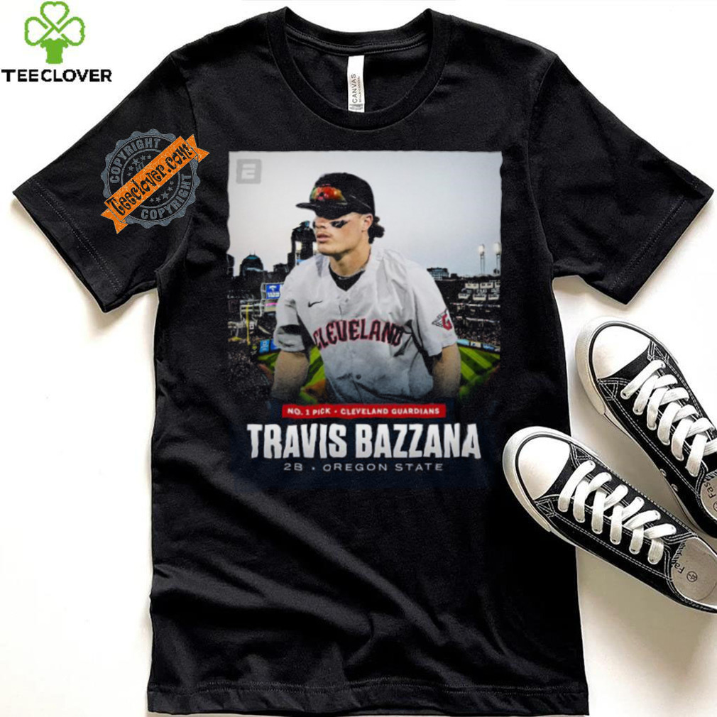 Travis Bazzana Cleveland Guardians No. 1 Pick 2 B Oregon State shirt Travis Bazzana Cleveland Guardians No. 1 Pick 2 B Oregon State shirt