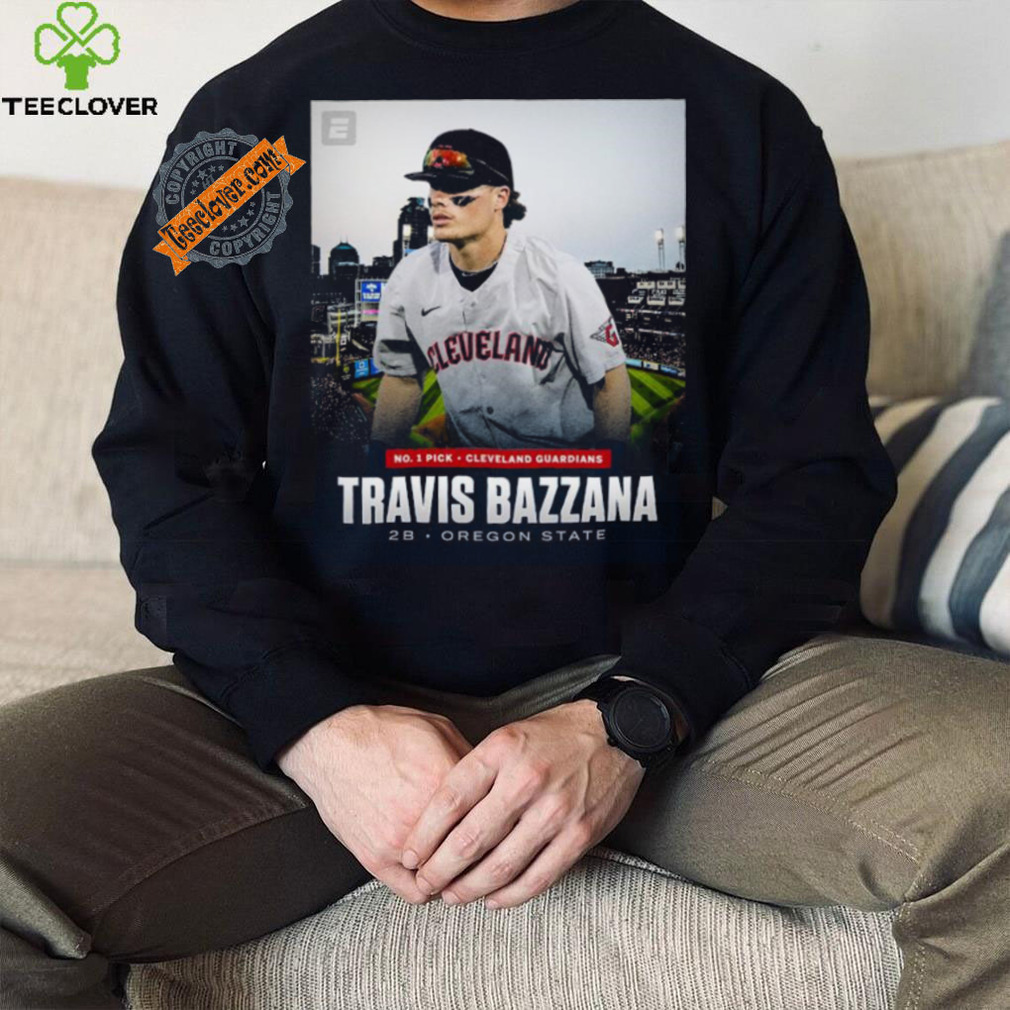 Travis Bazzana Cleveland Guardians No. 1 Pick 2 B Oregon State shirt Travis Bazzana Cleveland Guardians No. 1 Pick 2 B Oregon State shirt