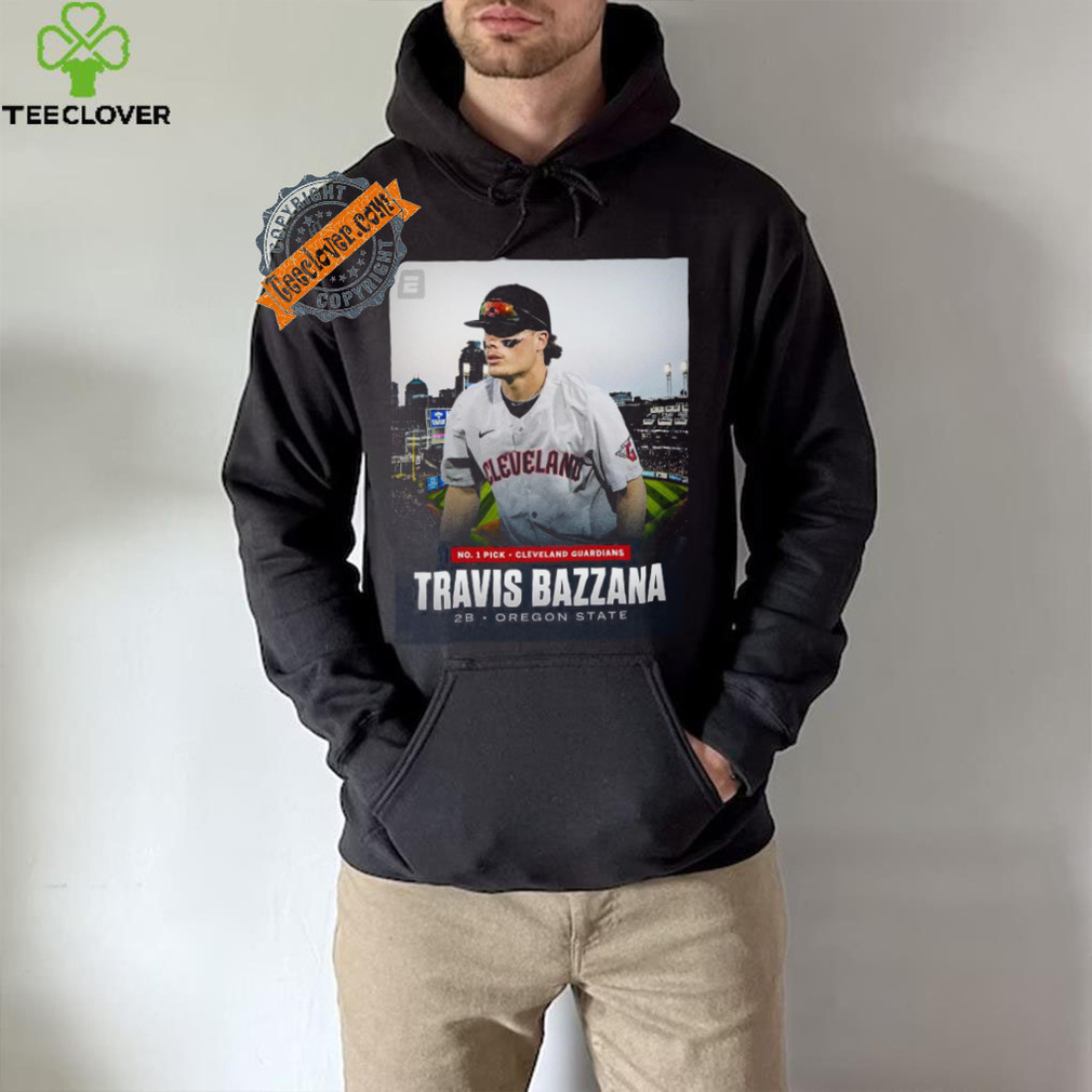 Travis Bazzana Cleveland Guardians No. 1 Pick 2 B Oregon State shirt Travis Bazzana Cleveland Guardians No. 1 Pick 2 B Oregon State shirt