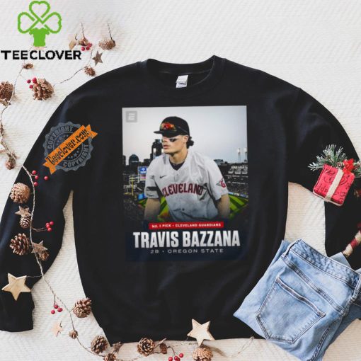 Travis Bazzana Cleveland Guardians No. 1 Pick 2 B Oregon State shirt