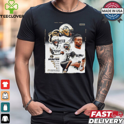 Travis Hunter Colorado Football 561 Rec Yards 46 Catches 11 Tackles 6 Rec Tds 2 Ints Shirt