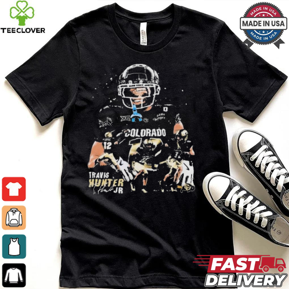 Travis Hunter Jr Colorado Buffaloes Graphic 2024 Signature t shirt Travis Hunter Jr Colorado Buffaloes Graphic 2024 Signature t shirt