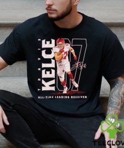 Travis Kelce 87 Kansas City Chiefs all time leading receiver signature shirt