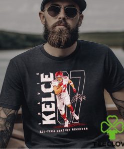 Travis Kelce 87 Kansas City Chiefs all time leading receiver signature hoodie, sweater, longsleeve, shirt v-neck, t-shirt