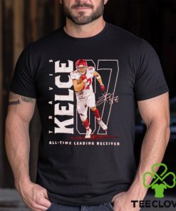 Travis Kelce 87 Kansas City Chiefs all time leading receiver signature hoodie, sweater, longsleeve, shirt v-neck, t-shirt