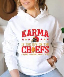 Travis Kelce And Taylor Karma Is The Guy On The Chief hoodie, sweater, longsleeve, shirt v-neck, t-shirt