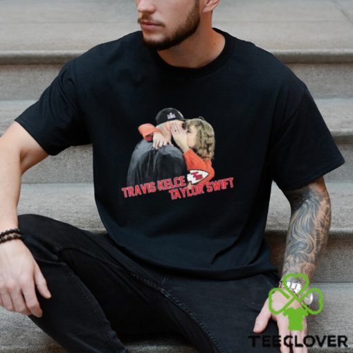 Travis Kelce And Taylor Swift Kisses Moment When Kansas City Chiefs Defeat Baltimore Ravens And Become AFC Champion Go To Super Bowl LVIII 2023 2024 Go Kansas City Swifties Limited T Shirt