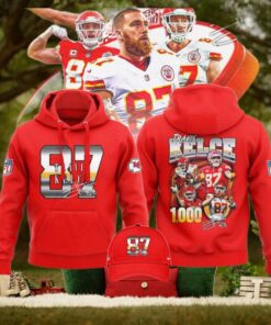 Travis Kelce Kansas City Chiefs 1000 Career Receptions Gift For Fans Hoodie