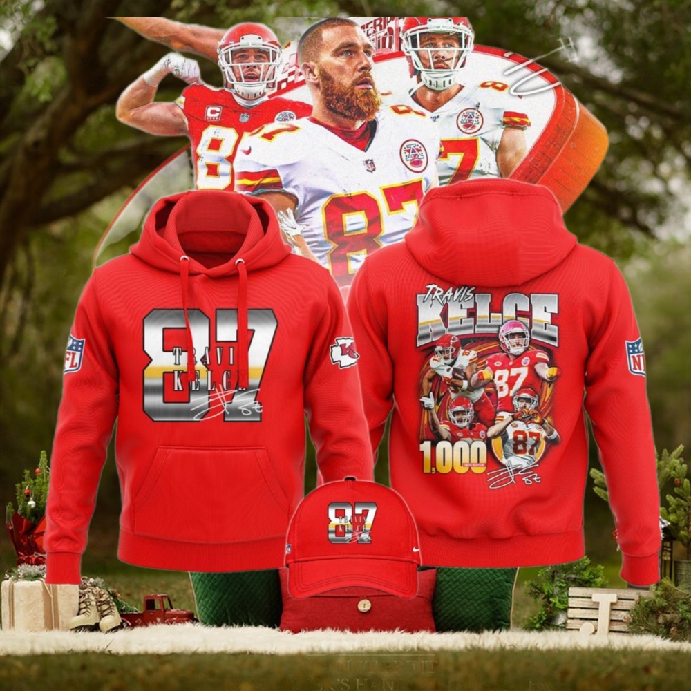 Travis Kelce Kansas City Chiefs 1000 Career Receptions Gift For Fans Hoodie Travis Kelce Kansas City Chiefs 1000 Career Receptions Gift For Fans Hoodie