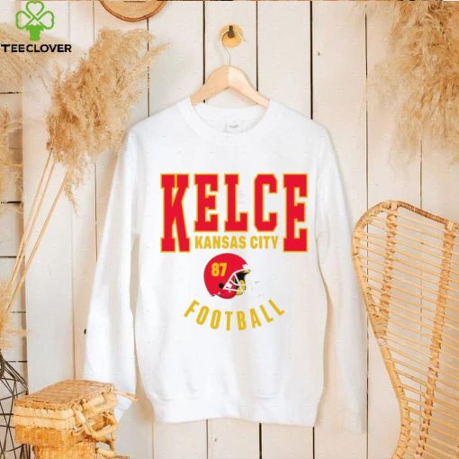 Travis Kelce Kansas City Chiefs football helmet logo retro hoodie, sweater, longsleeve, shirt v-neck, t-shirt