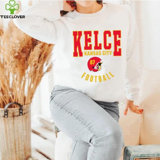 Travis Kelce Kansas City Chiefs football helmet logo retro hoodie, sweater, longsleeve, shirt v-neck, t-shirt