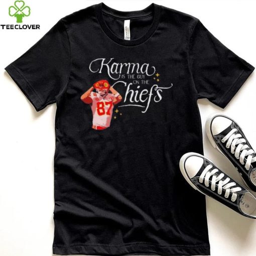 Travis Kelce Karma Is The Guy On The Chiefs And His Brother hoodie, sweater, longsleeve, shirt v-neck, t-shirt