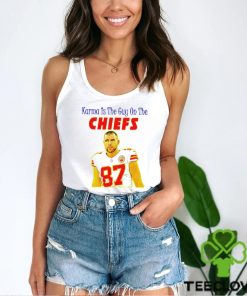 Travis Kelce Karma is the guy on the Chiefs gift shirt