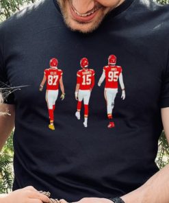Travis Kelce Patrick Mahomes and Chris Jones walking shirt