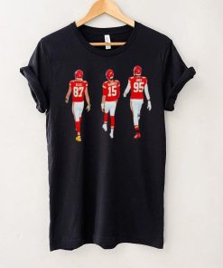 Travis Kelce Patrick Mahomes and Chris Jones walking shirt