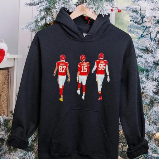 Travis Kelce Patrick Mahomes and Chris Jones walking shirt