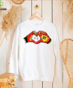 Travis Kelce gloves heart T. S. 87 funny shirt 3 Travis Kelce gloves heart T. S. 87 funny shirt