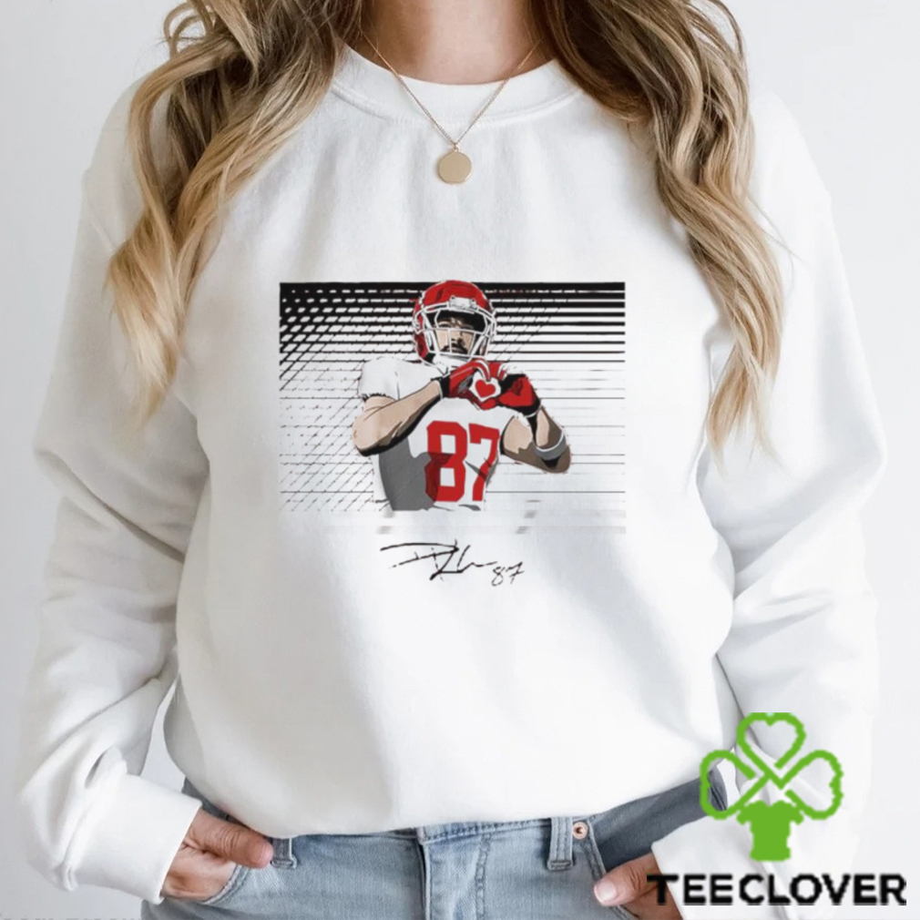 Travis Kelce throw up the heart hands hoodie, sweater, longsleeve, shirt v-neck, t-shirt