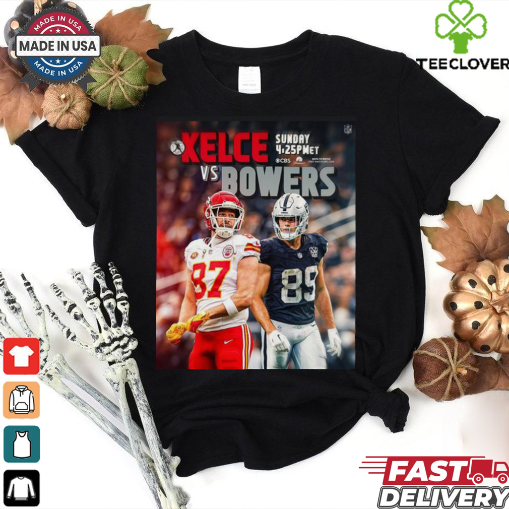 Travis Kelce vs Brock Bowers 2024 National Tight Ends Day Shirt Travis Kelce vs Brock Bowers 2024 National Tight Ends Day Shirt